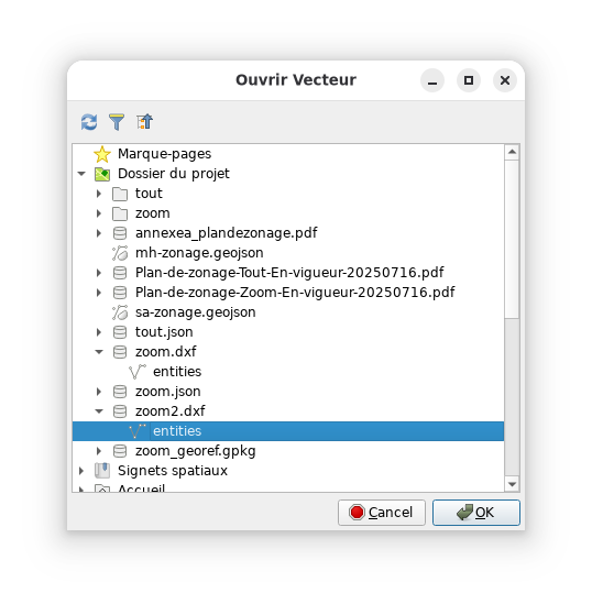 Géoréférencer un DXF
