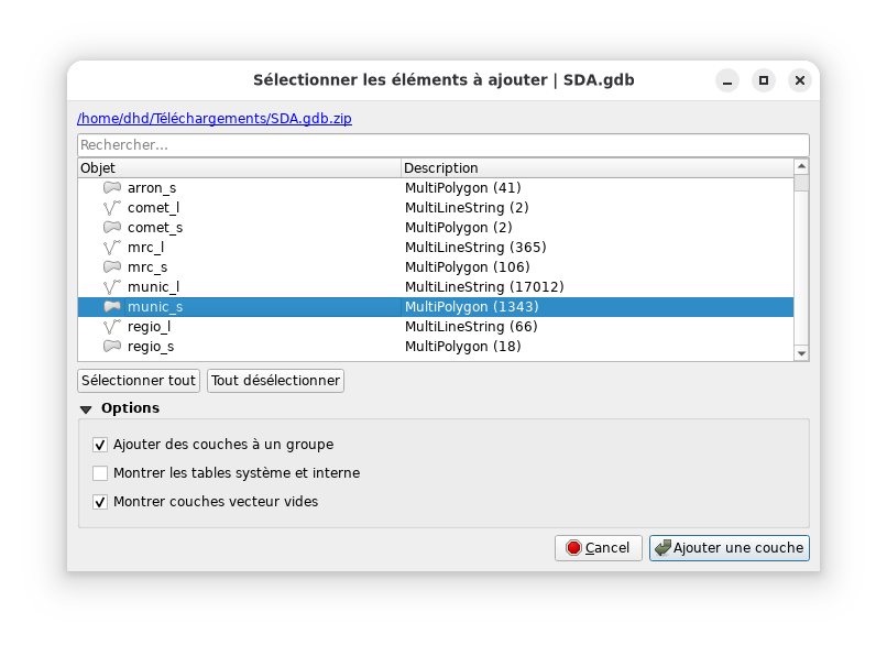 Ajouter les limites des villes