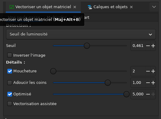 Paramètres InkScape