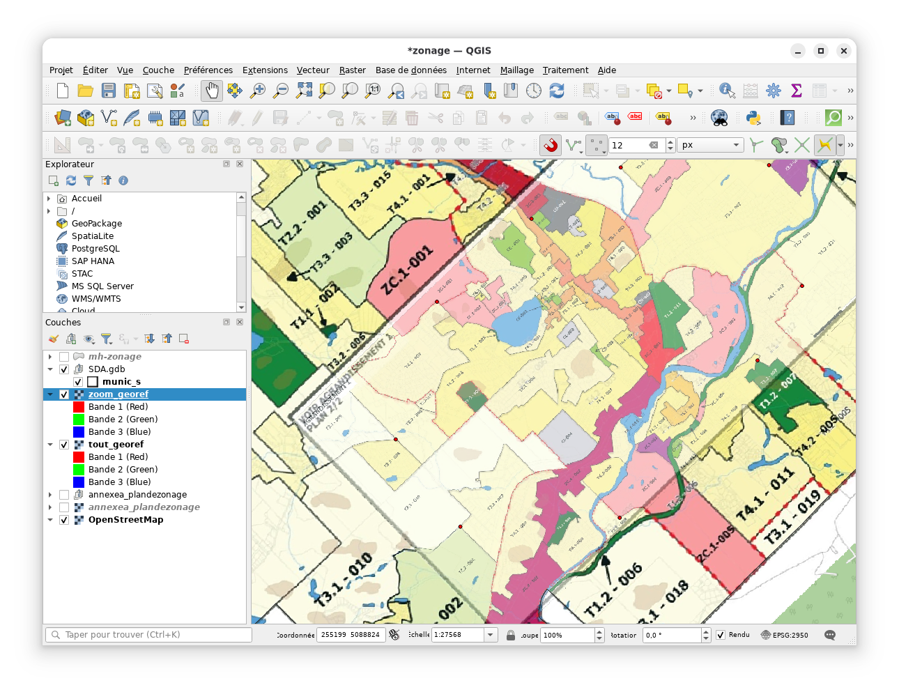 Nouvelle couche géoréférencée